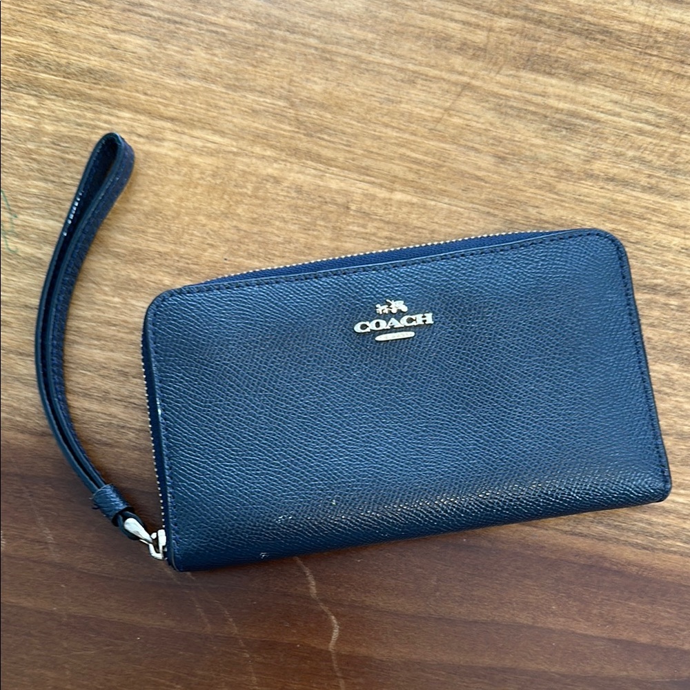 Coach Midnight Blue Wristlet